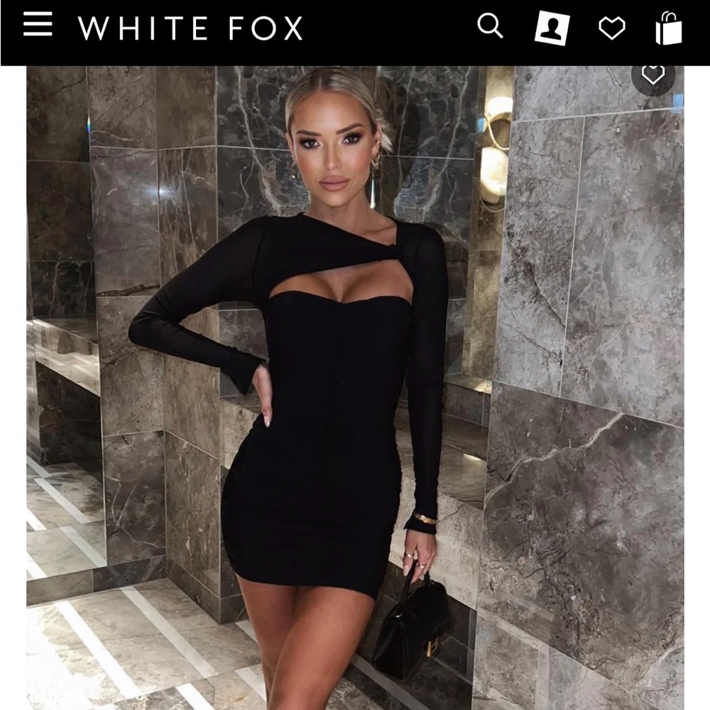 White fox been a minute mini black dress